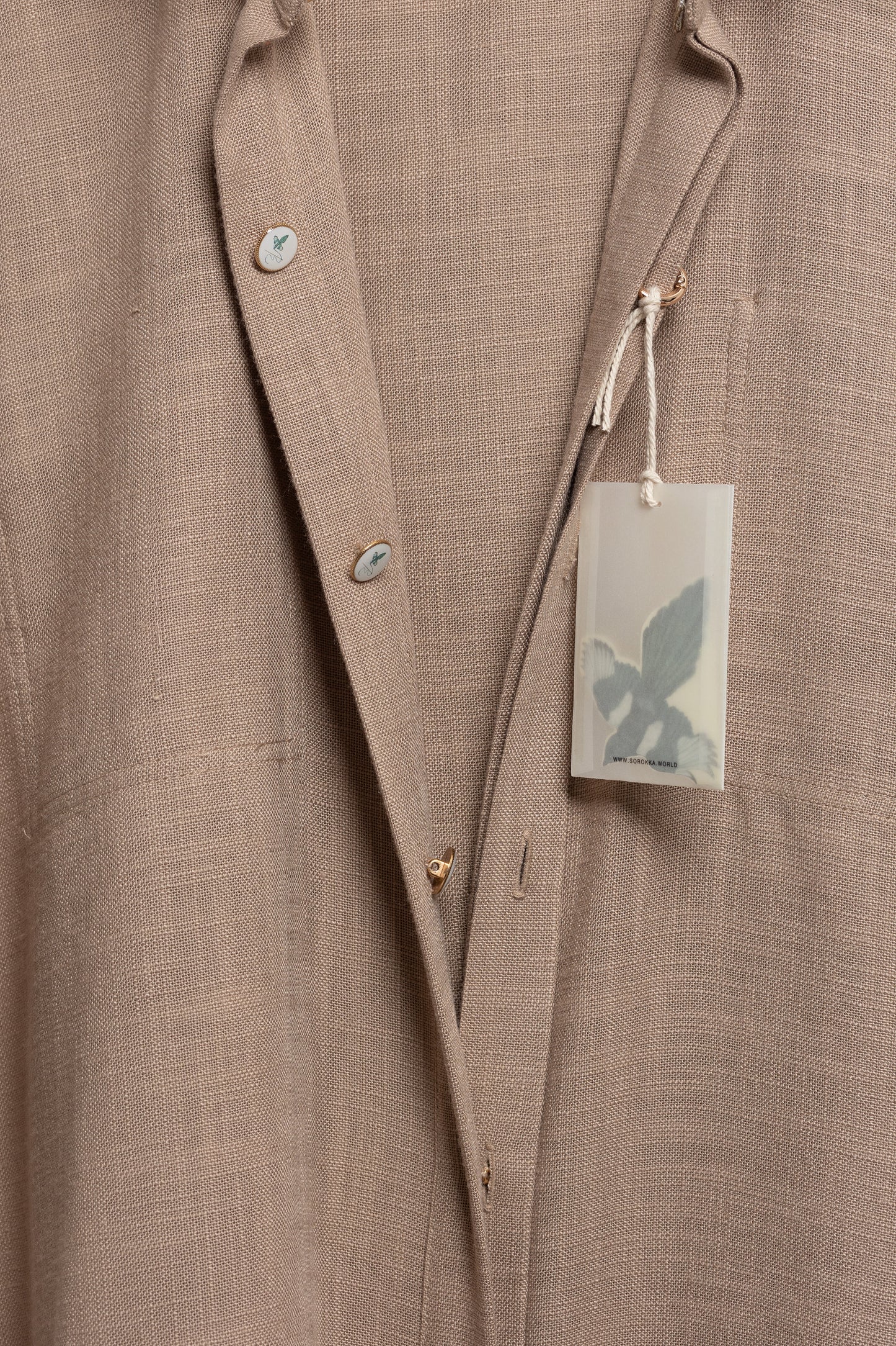 Beige linen 3 piece ensemble