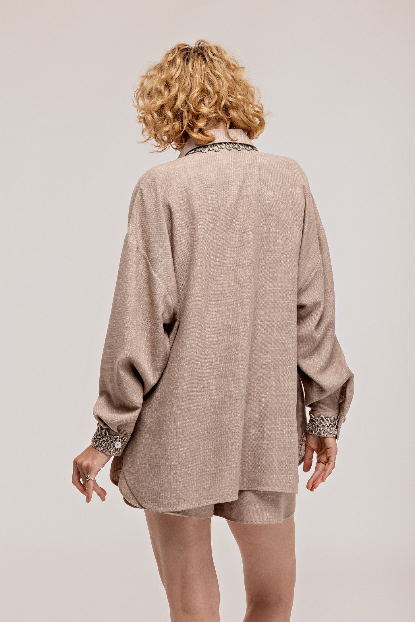 Beige linen shirt